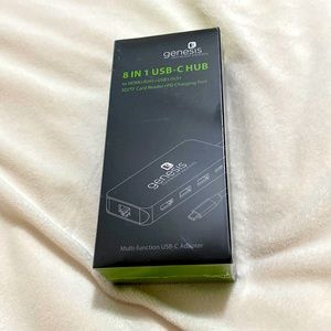 Genesis connected solutions 8 in 1 usb-C HUB to HDMI+RJ45+USB3.0.3+ SD/TF Card